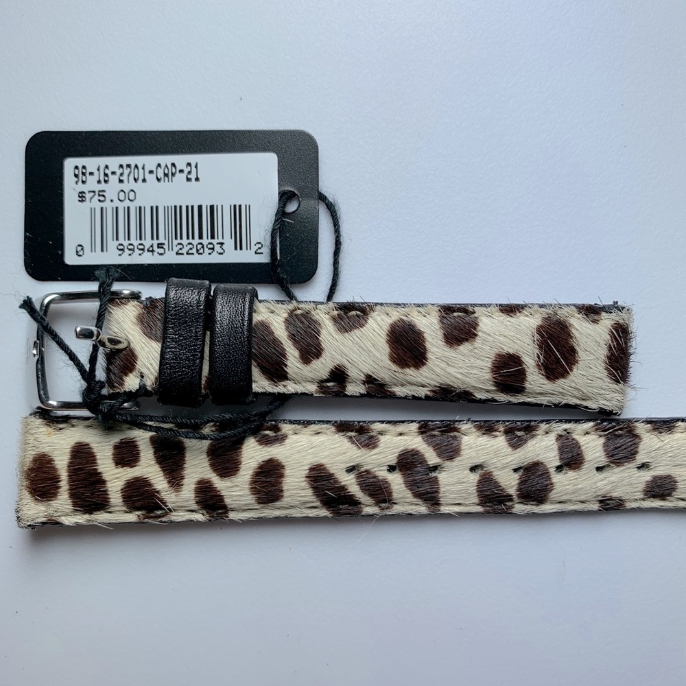 NWT Michele 16 Spotted Animal Print Watch Band